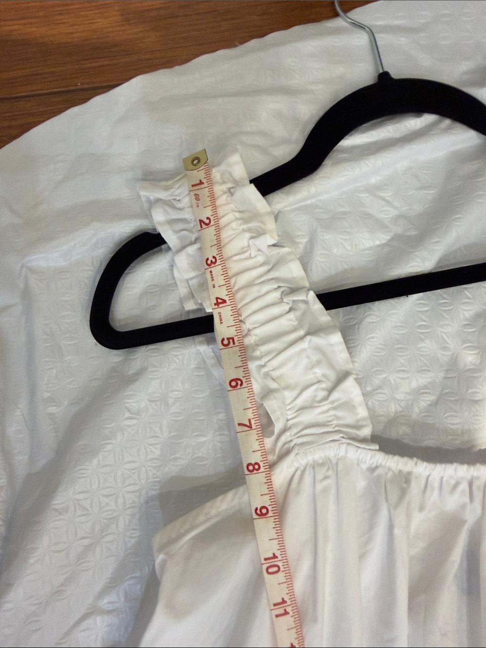 White Ruffle-Strap Maxi Dress - Picture 8 of 11